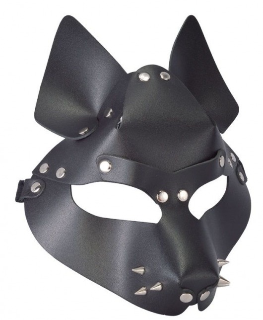 Черная маска Wolf с шипами - Sitabella - купить с доставкой в Абакане