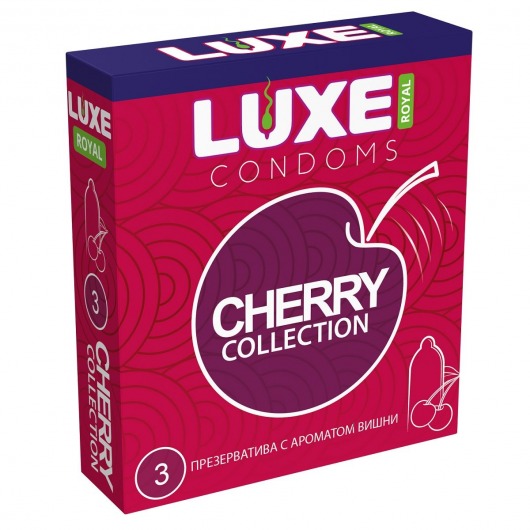 Презервативы с ароматом вишни LUXE Royal Cherry Collection - 3 шт. - Luxe - купить с доставкой в Абакане
