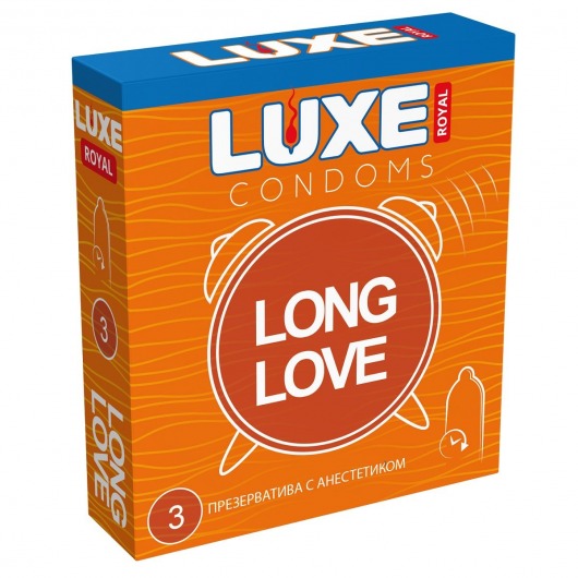 Презервативы с продлевающим эффектом LUXE Royal Long Love - 3 шт. - Luxe - купить с доставкой в Абакане