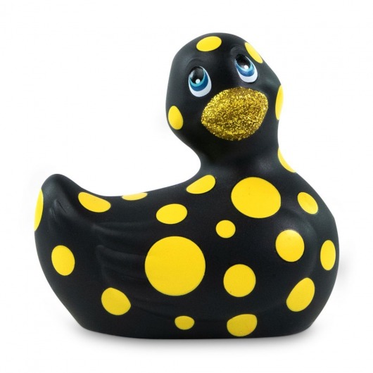 Черный вибратор-уточка I Rub My Duckie 2.0 Happiness в жёлтый горох - Big Teaze Toys - купить с доставкой в Абакане