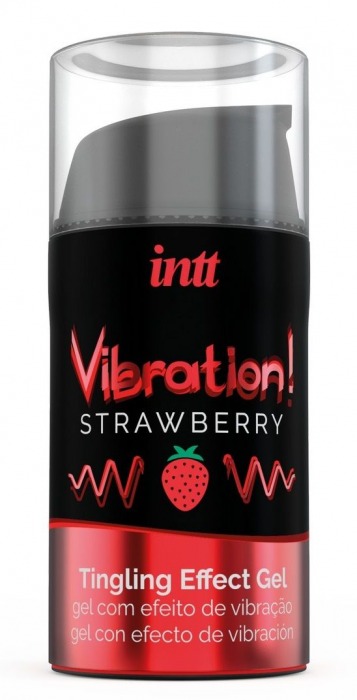 Жидкий интимный гель с эффектом вибрации Vibration! Strawberry - 15 мл. - INTT - купить с доставкой в Абакане