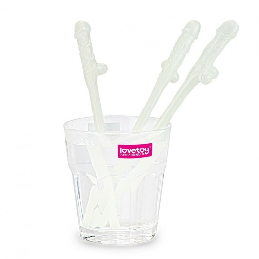 Светящиеся в темноте трубочки для напитков в виде пенисов Willy Straws - 9 шт. - Lovetoy - купить с доставкой в Абакане