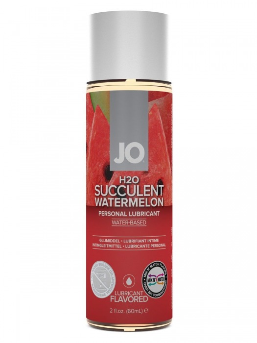 Лубрикант на водной основе с ароматом арбуза JO Flavored Watermelon - 60 мл. - System JO - купить с доставкой в Абакане