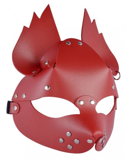 Красная кожаная маска  Белочка - Sitabella - купить с доставкой в Абакане