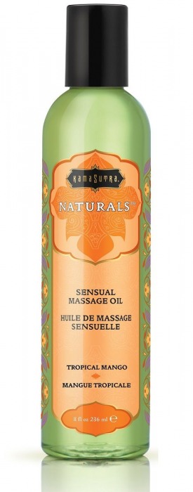 Массажное масло Naturals Tropical Mango с ароматом манго - 236 мл. - Kama Sutra - купить с доставкой в Абакане