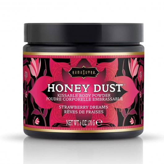 Пудра для тела Honey Dust Body Powder с ароматом клубники - 170 гр. - Kama Sutra - купить с доставкой в Абакане
