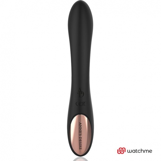 Черный вибратор с пультом-часами Anne s Desire Curve G-Spot Vibe Wireless Watchme - 20,5 см. - DreamLove