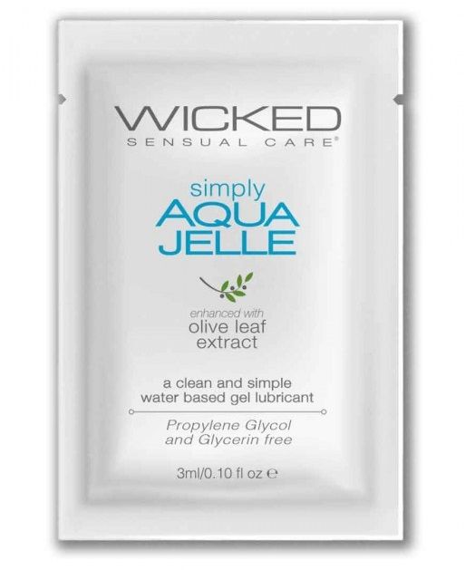 Гель-лубрикант Simply Aqua Jelle - 3 мл. - Wicked - купить с доставкой в Абакане