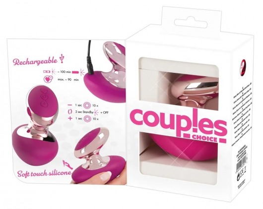 Ярко-розовый вибромассажер Couples Choice Massager - Orion