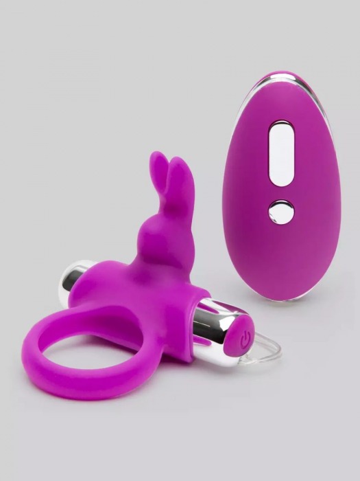 Лиловое виброкольцо с пультом ДУ Remote Control Cock Ring - Happy Rabbit - в Абакане купить с доставкой
