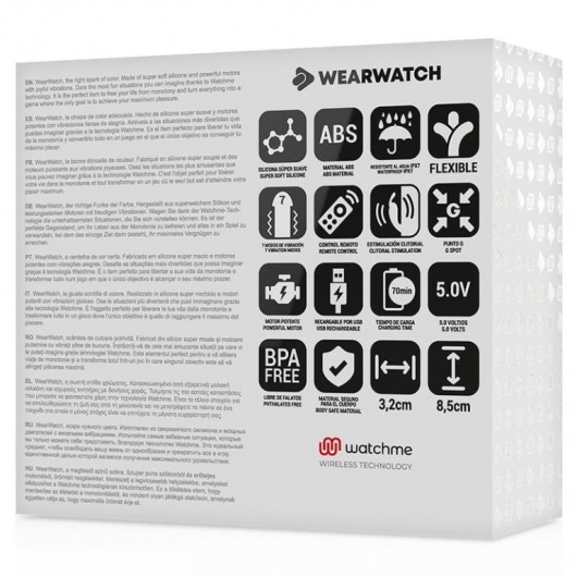 Голубой вибратор для пар с нежно-розовым пультом-часами Weatwatch Dual Pleasure Vibe - DreamLove