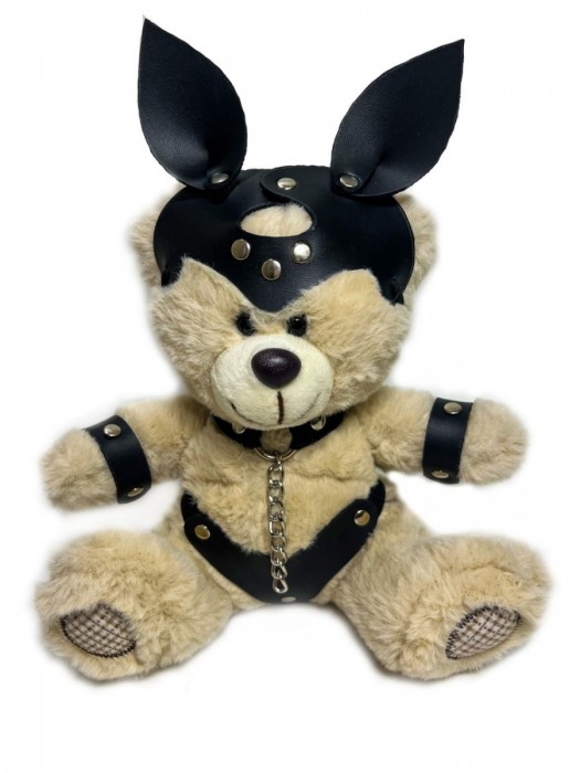 Оригинальный плюшевый мишка в БДСМ костюме с ушками - БДСМ Арсенал - купить с доставкой в Абакане