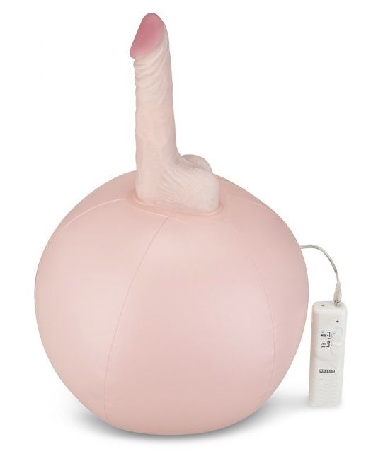 Надувной секс-мяч с реалистичным вибратором - Lux Fetish - купить с доставкой в Абакане