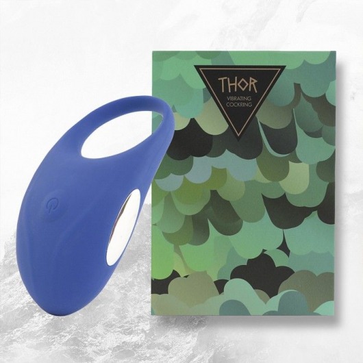 Синее кольцо с вибрацией Thor Cockring - FeelzToys - в Абакане купить с доставкой