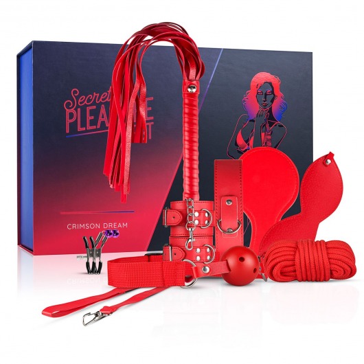 Красный БДСМ-набор Crimson Dream - Secret Pleasure Chest - купить с доставкой в Абакане