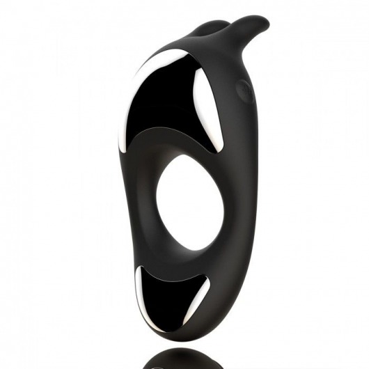 Черное эрекционное кольцо с двумя моторами Zeus Dual Vibe Cock Ring - FeelzToys - в Абакане купить с доставкой