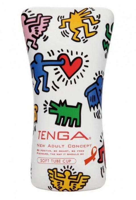 Мастурбатор-туба Keith Haring Soft Tube CUP - Tenga - в Абакане купить с доставкой