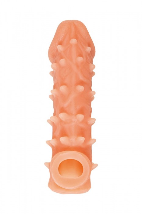 Телесная закрытая насадка с пупырышками Cock Sleeve Size M - 15,6 см. - KOKOS - в Абакане купить с доставкой