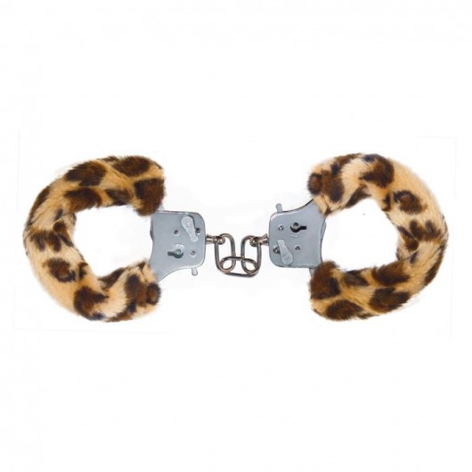 Наручники с леопардовым мехом Furry Fun Cuffs Leopard - Toy Joy - купить с доставкой в Абакане