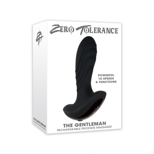 Черный вибростимулятор простаты The Gentleman - 12 см. - Zero Tolerance - в Абакане купить с доставкой