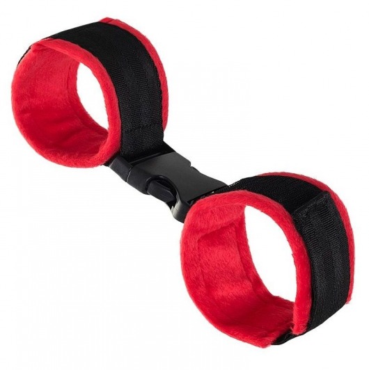 Красно-черные велюровые оковы Anonymo - ToyFa - купить с доставкой в Абакане