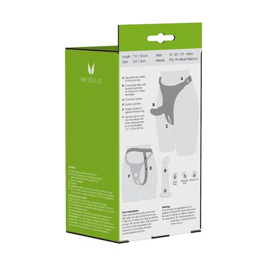 Страпон с 2 сменными насадками Double Tip Strap On - Me You Us - купить с доставкой в Абакане