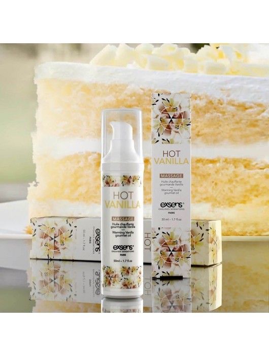 Разогревающее массажное масло с ароматом ванили Gourmet Hot Vanilla - 50 мл. - Exsens - купить с доставкой в Абакане
