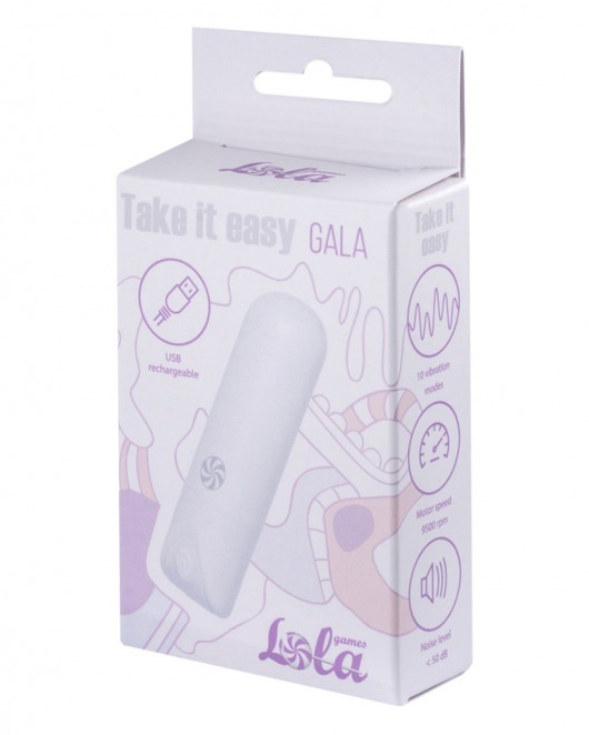 Белая перезаряжаемая вибропуля Gala - Lola Games