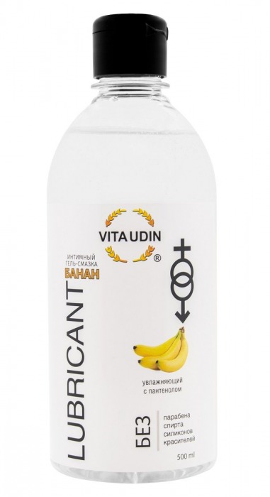 Интимный гель-смазка на водной основе VITA UDIN с ароматом банана - 500 мл. - VITA UDIN - купить с доставкой в Абакане
