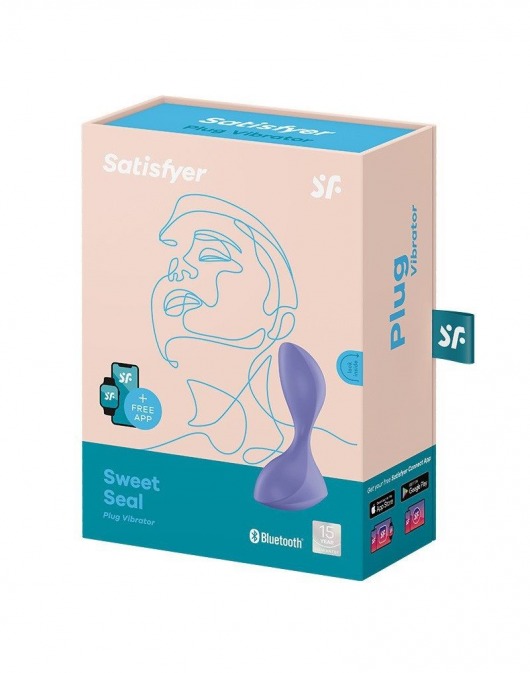 Фиолетовая анальная вибропробка Sweet Seal - 11,2 см. - Satisfyer