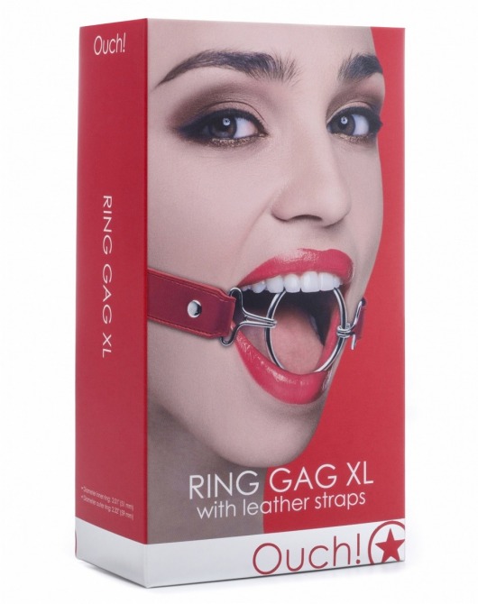 Расширяющий кляп Ring Gag XL с красными ремешками - Shots Media BV - купить с доставкой в Абакане