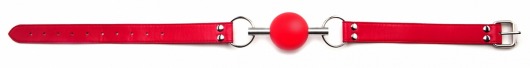 Кляп-шар на красных ремешках Solid Ball Gag - Shots Media BV - купить с доставкой в Абакане