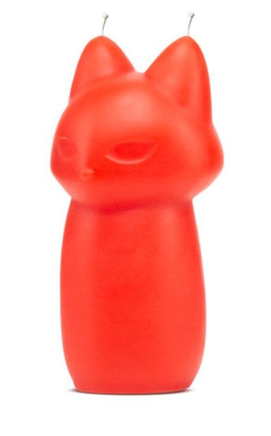 Красная БДСМ-свеча в форме злой кошки Fox Drip Candle - Blush Novelties - купить с доставкой в Абакане