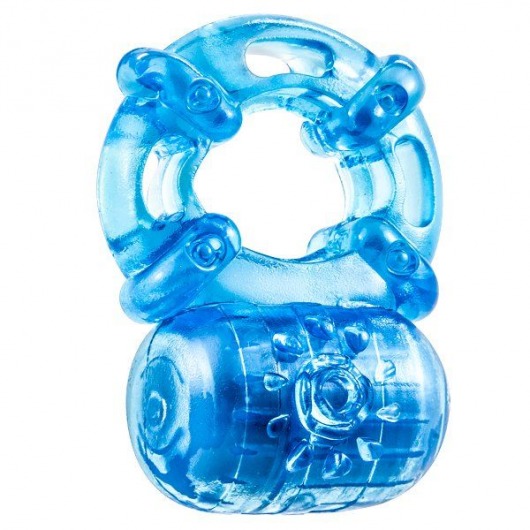 Голубое эрекционное виброкольцо Reusable 5 Function Cock Ring - Blush Novelties - в Абакане купить с доставкой