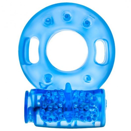 Голубое эрекционное виброкольцо Reusable Cock Ring - Blush Novelties - в Абакане купить с доставкой