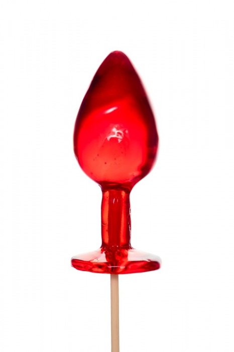 Красный леденец в форме малой анальной пробки со вкусом виски - Sosuчki - купить с доставкой в Абакане