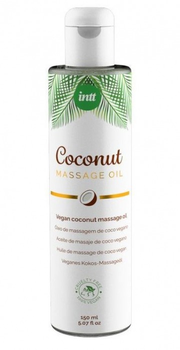 Массажное масло Vegan Coconut - 150 мл. - INTT - купить с доставкой в Абакане