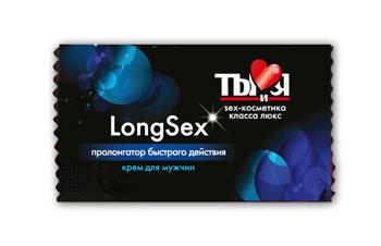 Пролонгирующий крем LongSex в одноразовой упаковке - 1,5 гр. - Биоритм - купить с доставкой в Абакане