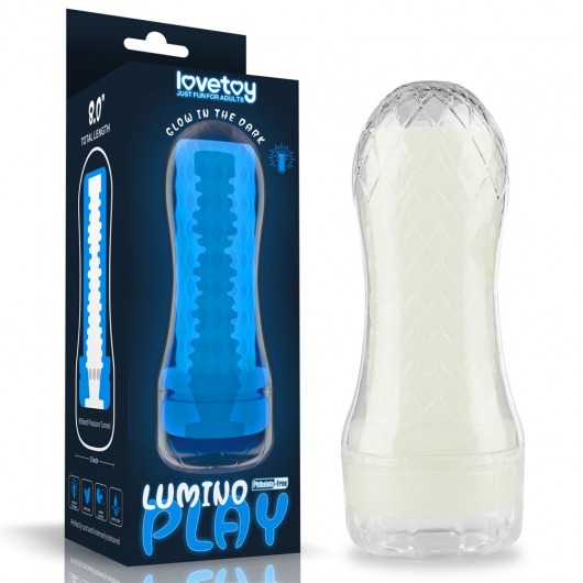 Светящийся в темноте мастурбатор Lumino Play Masturbator Ribbed - Lovetoy - в Абакане купить с доставкой