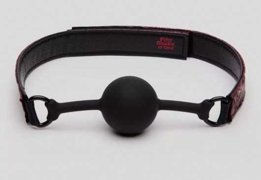 Кляп-шар на двусторонних ремешках Reversible Silicone Ball Gag - Fifty Shades of Grey - купить с доставкой в Абакане