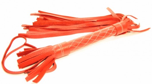 Красная плетка из натуральной кожи - БДСМ Арсенал - купить с доставкой в Абакане
