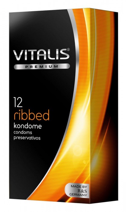 Ребристые презервативы VITALIS PREMIUM ribbed - 12 шт. - Vitalis - купить с доставкой в Абакане