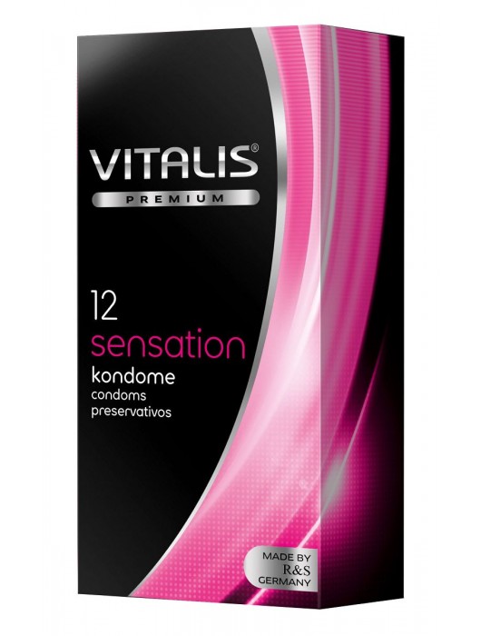 Презервативы VITALIS PREMIUM sensation с пупырышками и кольцами - 12 шт. - Vitalis - купить с доставкой в Абакане