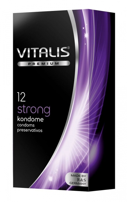 Презервативы с утолщённой стенкой VITALIS PREMIUM strong - 12 шт. - Vitalis - купить с доставкой в Абакане