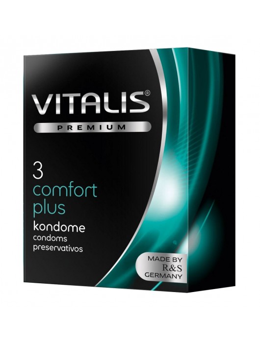 Контурные презервативы VITALIS PREMIUM comfort plus - 3 шт. - Vitalis - купить с доставкой в Абакане