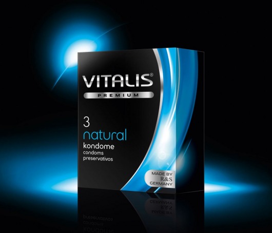 Классические презервативы VITALIS PREMIUM natural - 3 шт. - Vitalis - купить с доставкой в Абакане