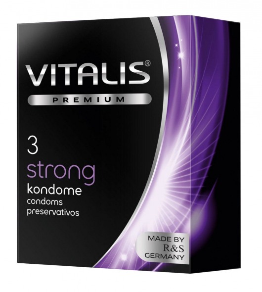 Презервативы с утолщенной стенкой VITALIS PREMIUM strong - 3 шт. - Vitalis - купить с доставкой в Абакане
