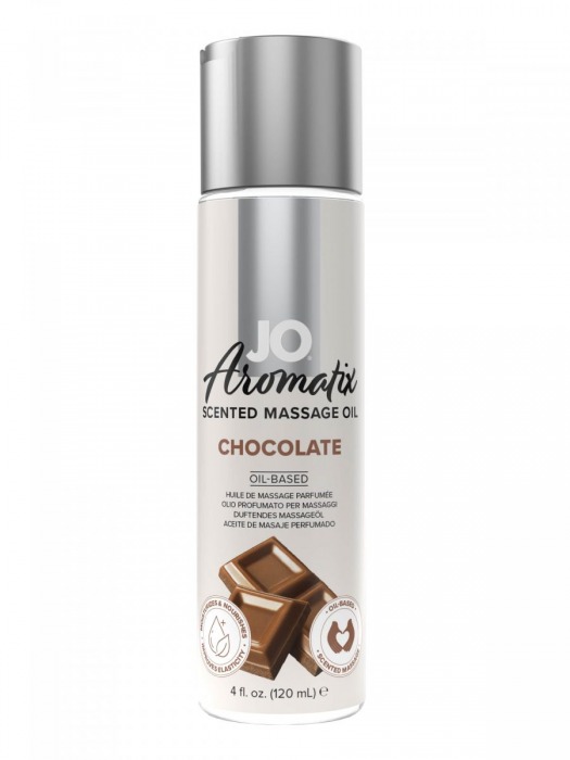 Массажное масло JO Aromatix Massage Oil Chocolate с ароматом шоколада - 120 мл. - System JO - купить с доставкой в Абакане