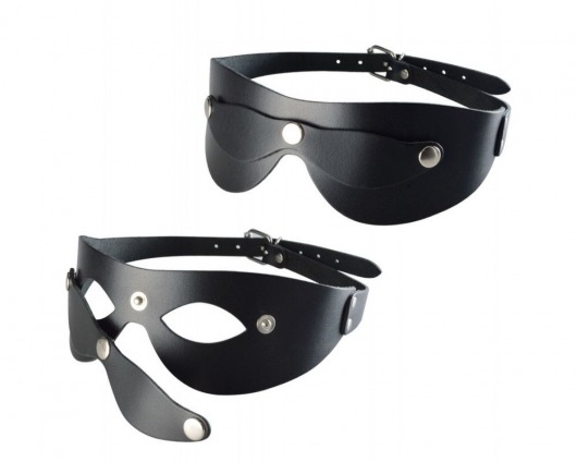 Черная кожаная маска  Новичок - Sitabella - купить с доставкой в Абакане