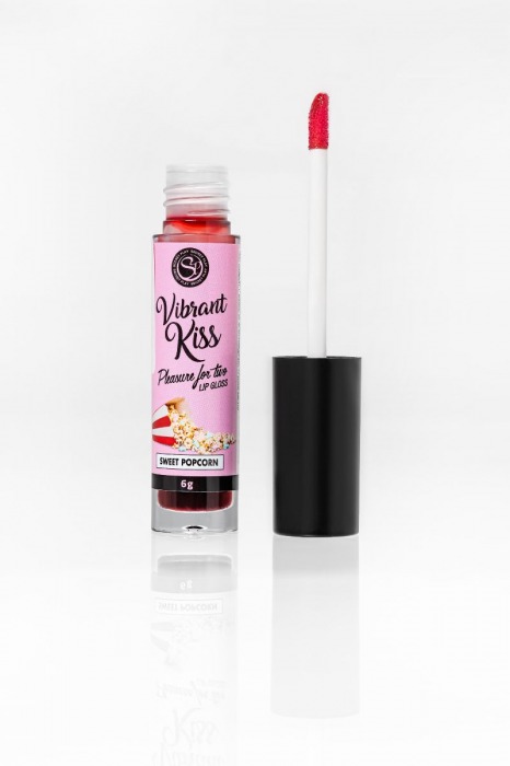 Бальзам для губ Lip Gloss Vibrant Kiss со вкусом попкорна - 6 гр. - Secret Play - купить с доставкой в Абакане
